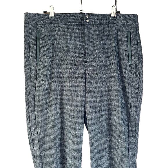 Chico's Dress Pants Women 0 US Size 8R Speckled Gray Woven Cropped Rayon Blend - Picture 4 of 15